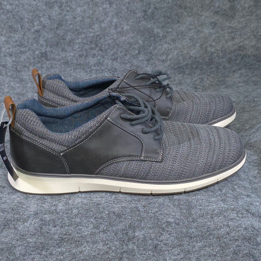 IZOD Kyler Mens Grey Knit Memory Foam Lace Up Sneakers Shoes 11 M - Picture 1 of 7